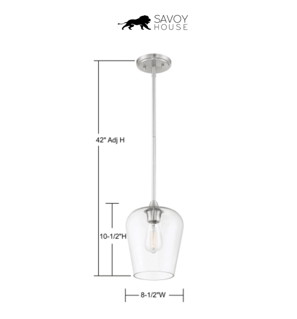 Savoy House Octave Single Light 9" Wide LED Mini Pendant