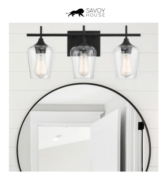 Savoy 3 House Vanity Lighting Matte Black