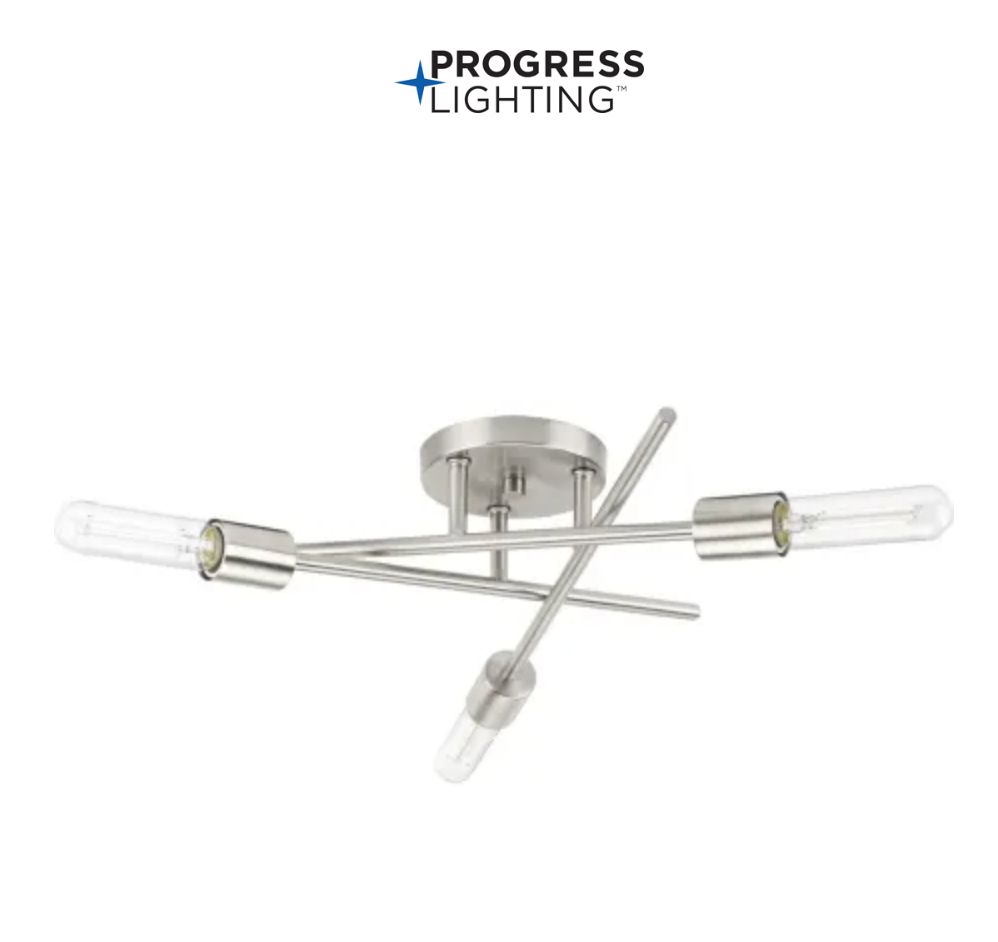 Progress Lighting Astra 3 Light 18" Wide Semi-Flush Ceiling Fixture