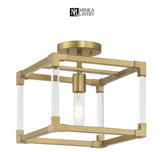 Minka Lavery Oro District 1 Light 11" Wide Vantage Semi-Flush Ceiling Fixture