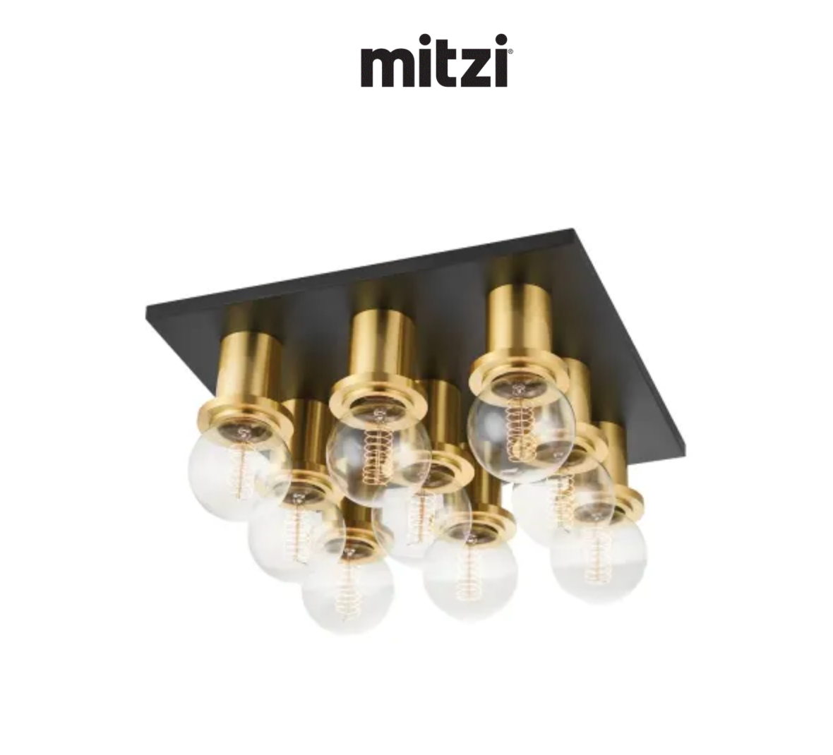 Mitzi Brandi 9 Light 14" Wide Semi-Flush Ceiling Fixture