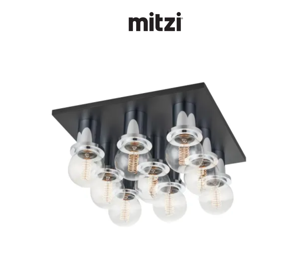 Mitzi Brandi 9 Light 14" Wide Semi-Flush Ceiling Fixture