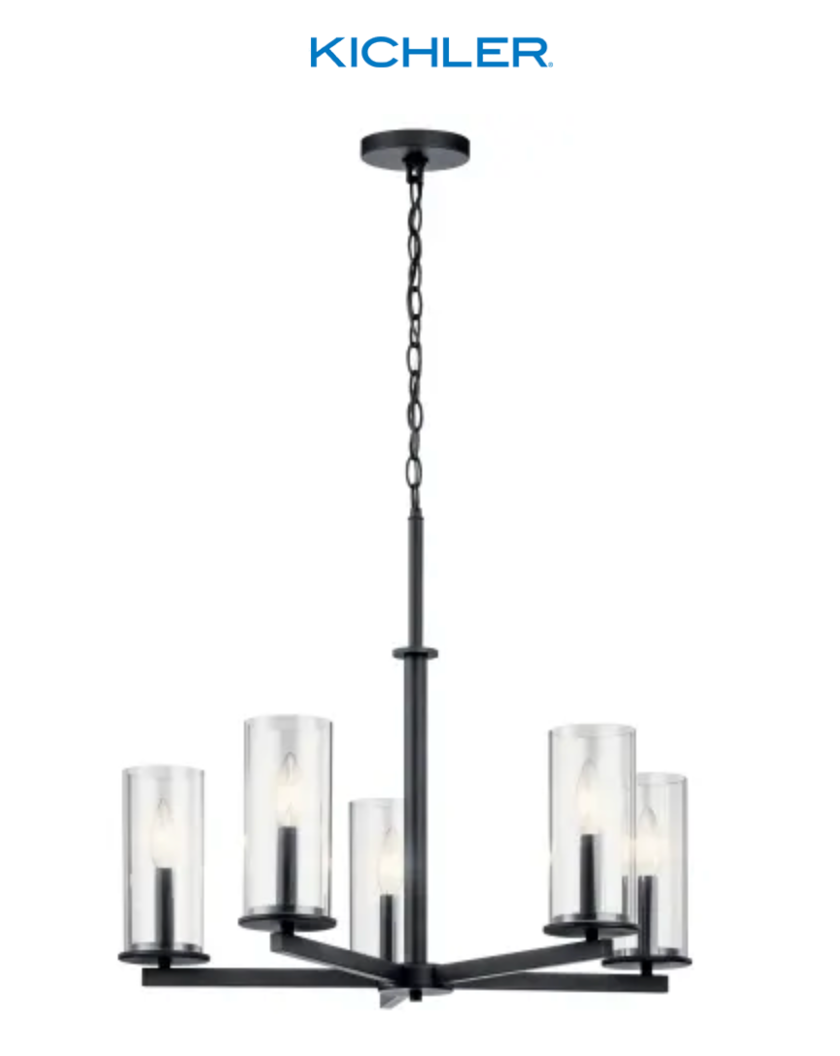 Kichler Crosby 5 Light 27" Wide Taper Candle Chandelier