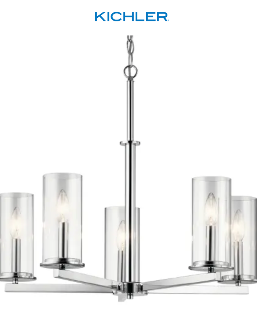 Kichler Crosby 5 Light 27" Wide Taper Candle Chandelier