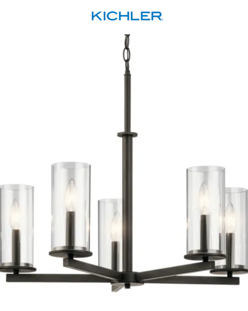 Kichler Crosby 5 Light 27" Wide Taper Candle Chandelier