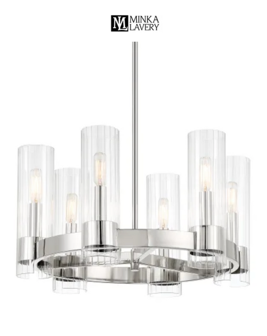 Minka Lavery Vernon Place 6 Light 20" Wide Ring Chandelier In Polished Chrome