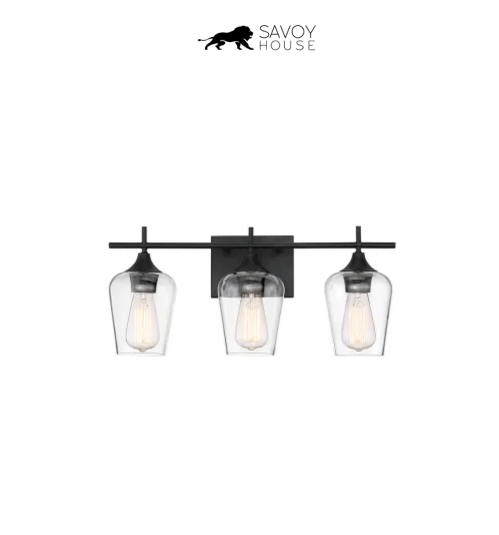 Savoy 3 House Vanity Lighting Matte Black