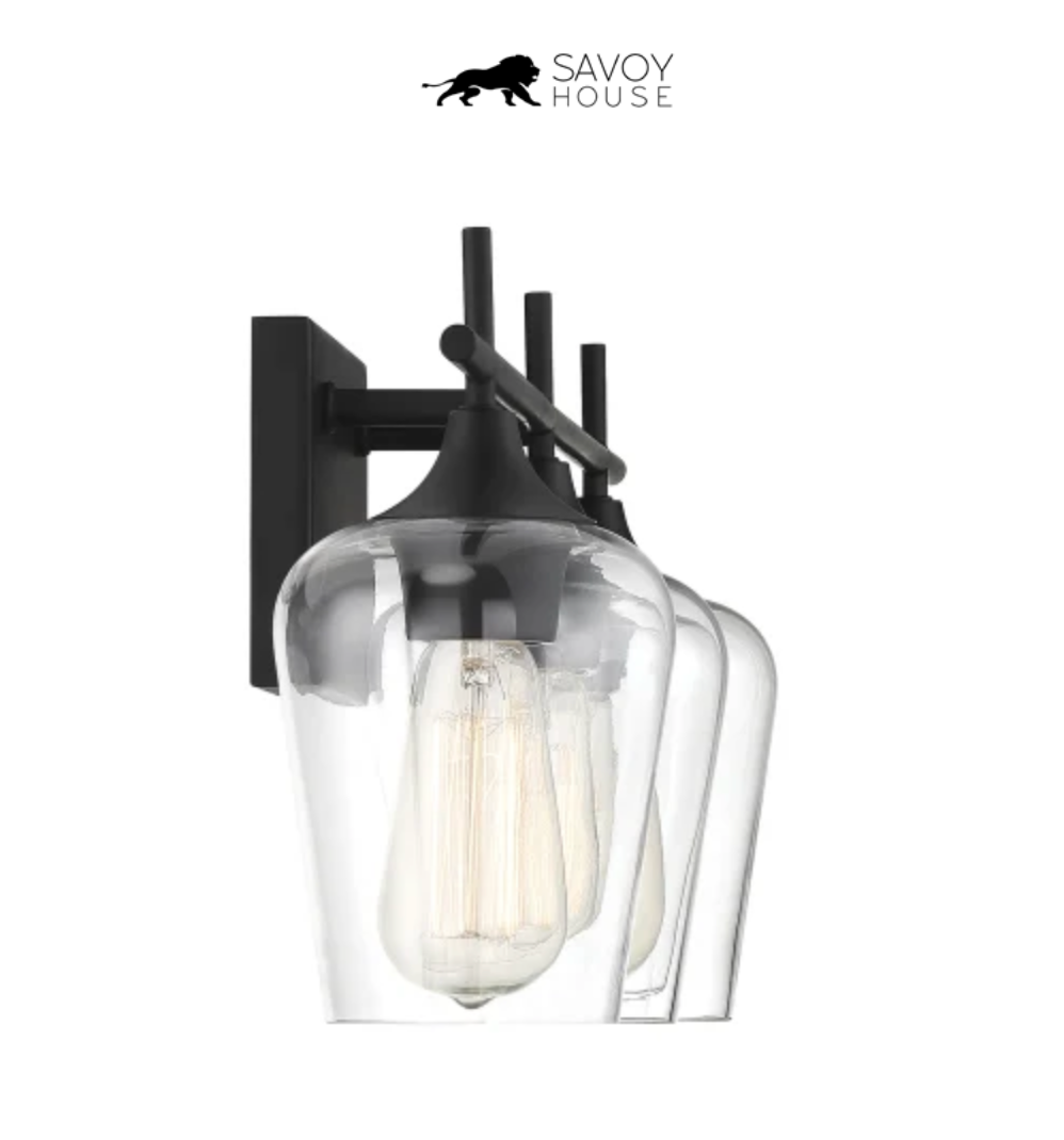 Savoy 3 House Vanity Lighting Matte Black